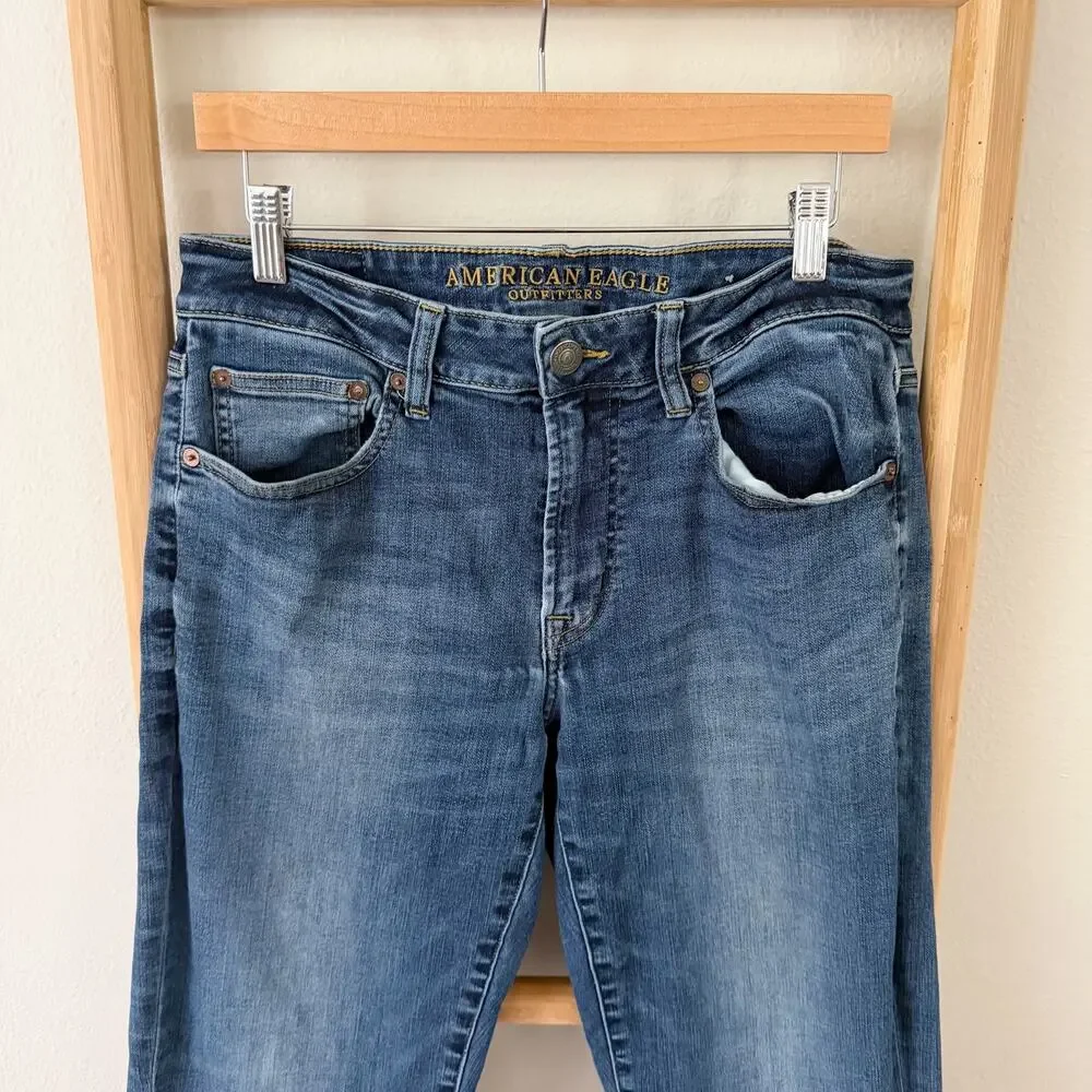 American Eagle Original Straight Extreme Flex Jeans Medium Wash 31x30 Stretch